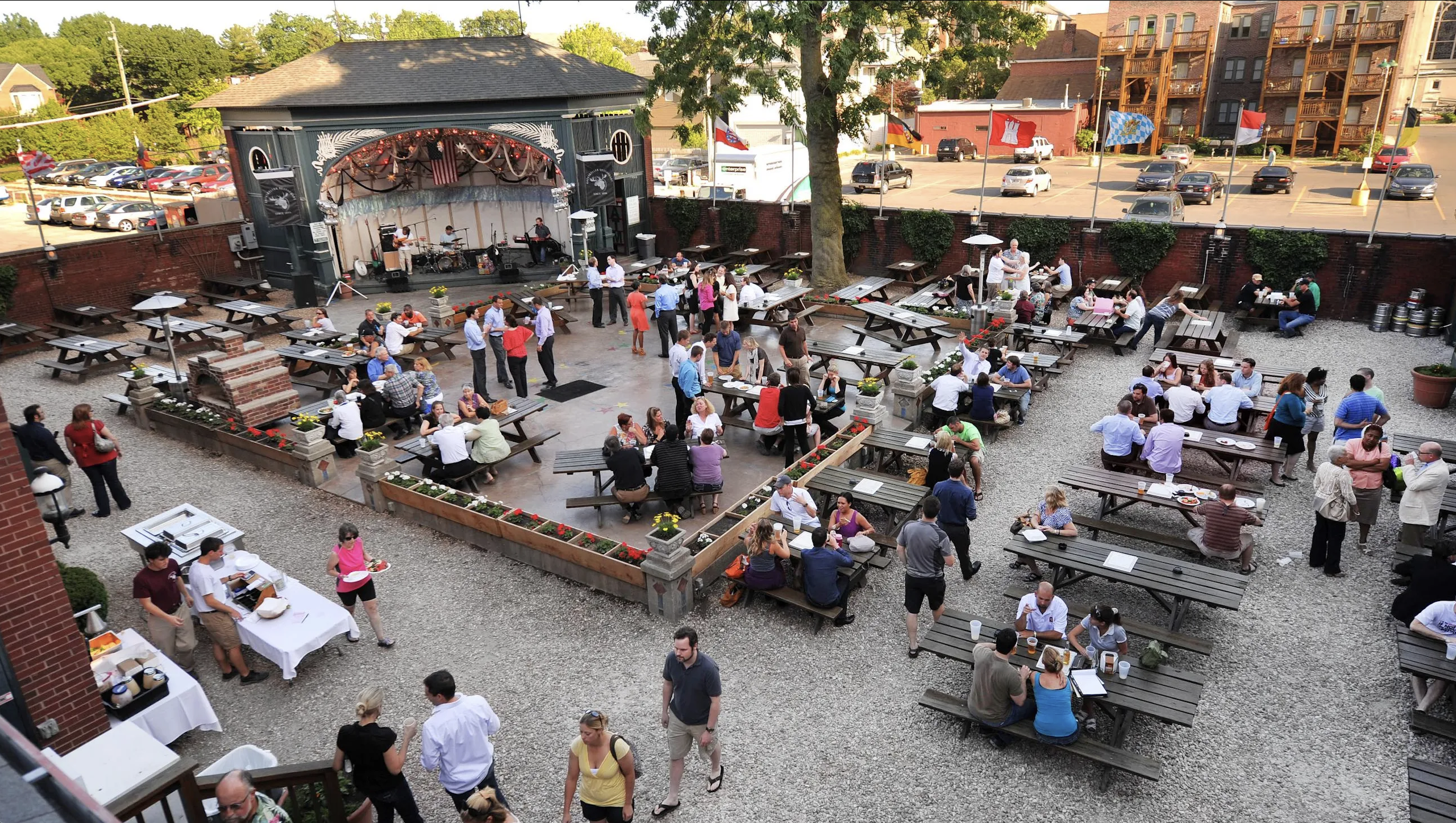 View of the Rathskeller Biergarten