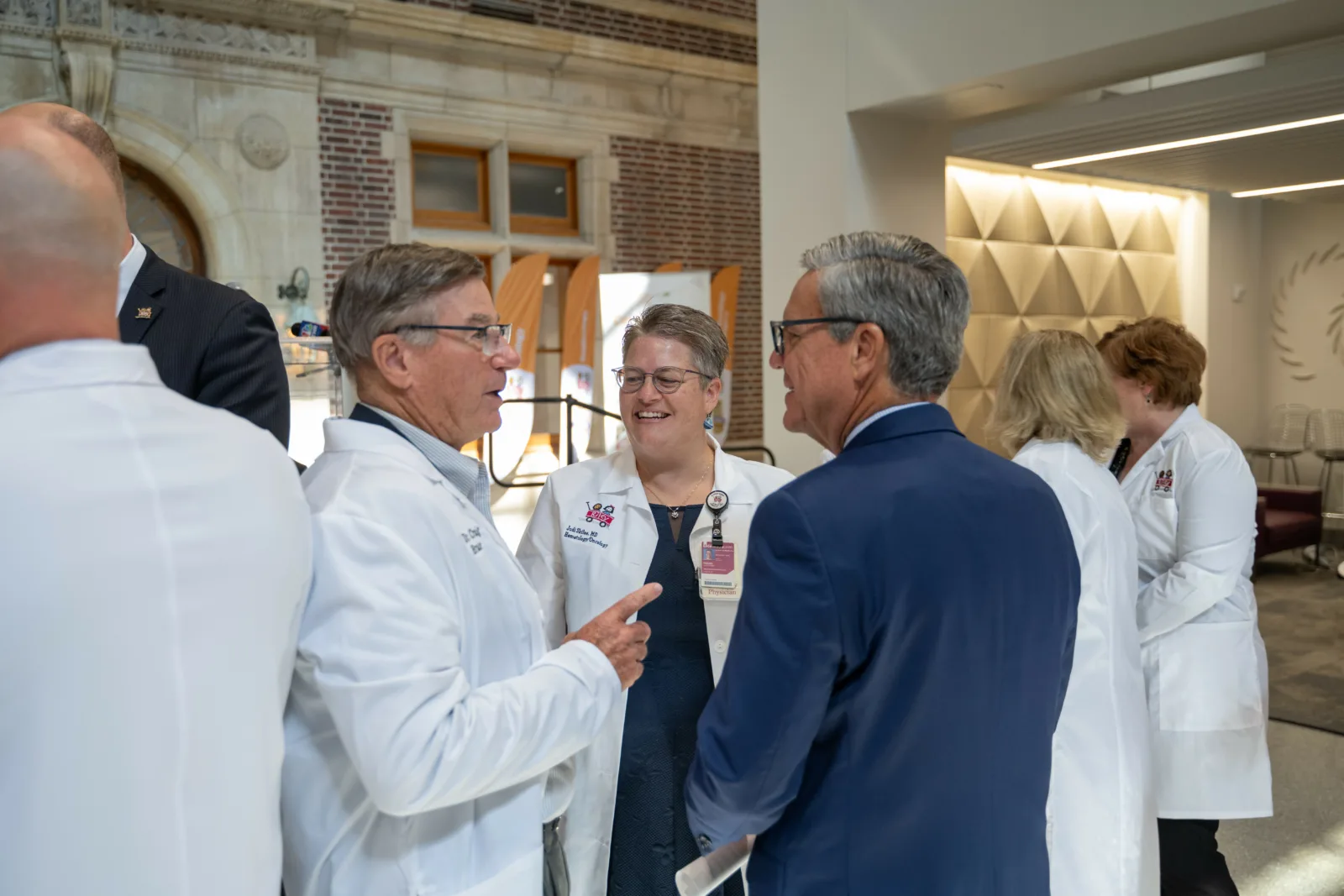 Walther Cancer Foundation event interaction with guest and researchers