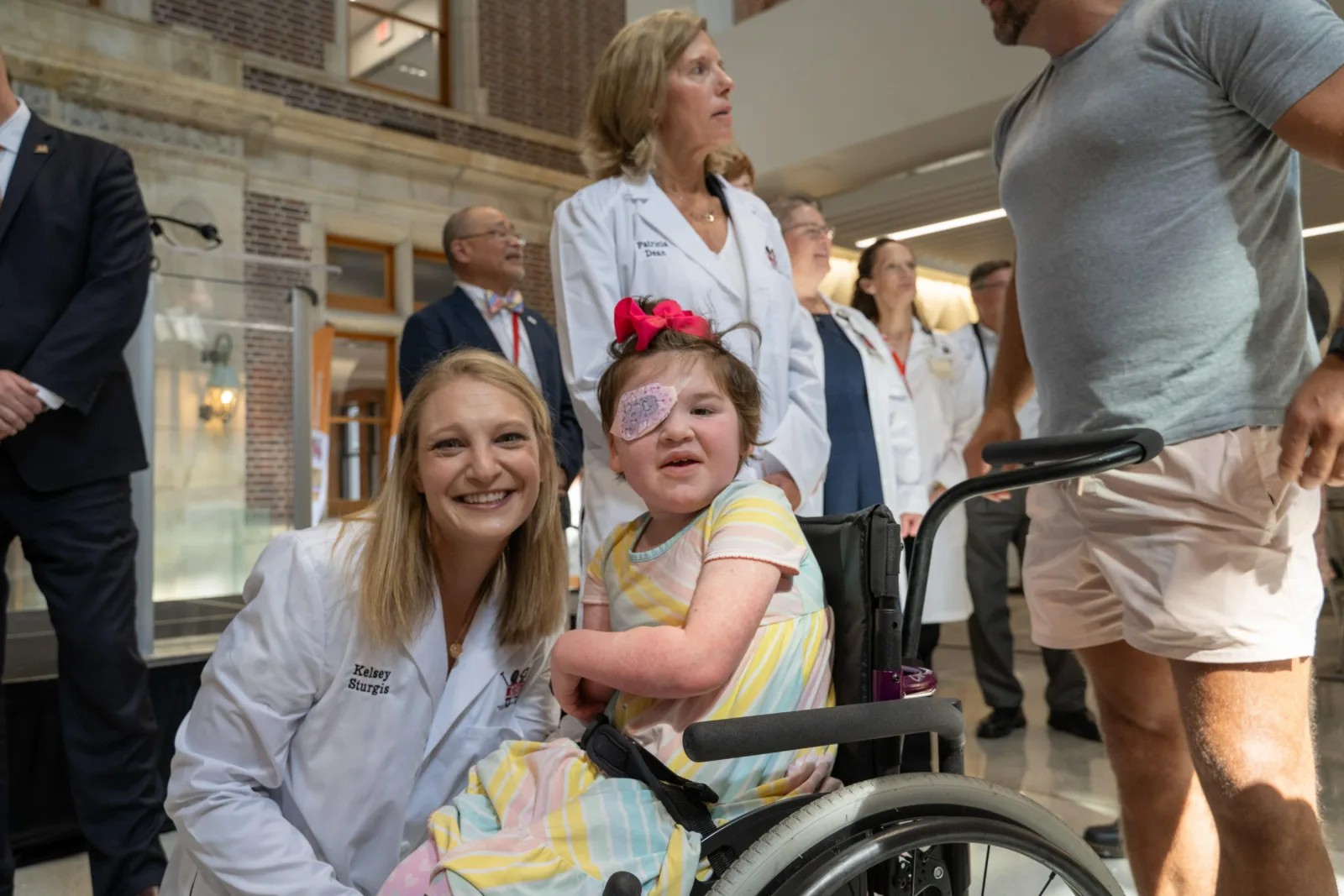 Riley kid and Riley doctor pose for photo