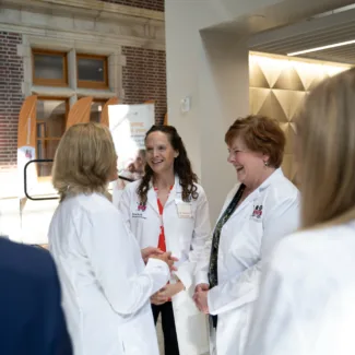 Walther Cancer Foundation event researchers interacting