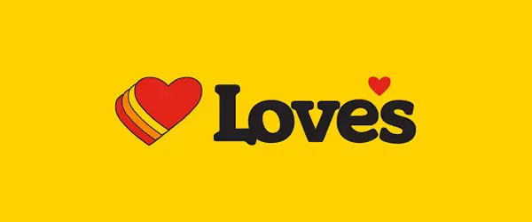 Love's logo on yellow background