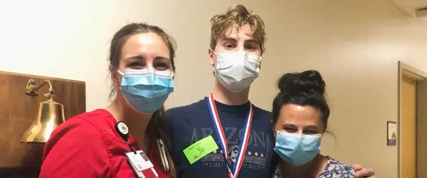 Alexi Raglin and 2 Riley nurses