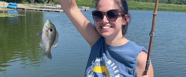 Shelby Arney fishing at camp (photo provided)