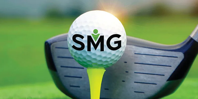 Golf ball with SMG printed
